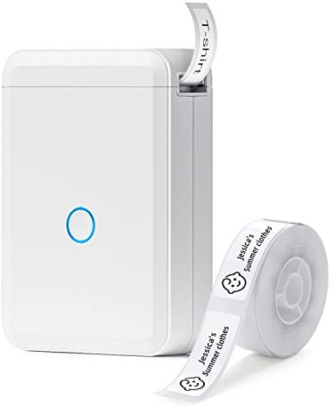NIIMBOT D110 Beschriftungsgerät mit Klebeband, tragbarer Etikettendrucker, Bluetooth-Thermo-Etikettendrucker für Lager, Büro, Haushalt, Organisation (weiß)