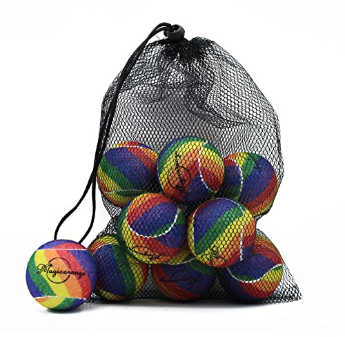 Magicorange Tennis Balls 12 Pack for Training & Pet Playing,Rainbow