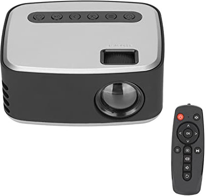 Annadue Mini Proiettore, Videoproiettore Portatile Full HD 1080P, Proiettore LED Intelligente Altoparlante Integrato, Proiettore Home Theater Compatibile con Smartphone/TV