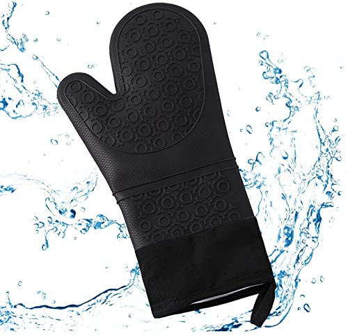 XiaoXIN Gants résistants à la Chaleur - Cuisson antidérapants imperméables Gants en Silicone résistants à la Chaleur,Gants à Vianpour Tirer la Vian, Le Gril extérieur, Le Barbecue, la