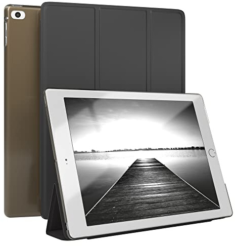 EAZY CASE - Skyddshölje för iPad Air / 2017/2018 Smart Cover Tablet Smartcase med ställfunktion Flip ståfunktion Sleep Wake Up Syntetiskt läder Svart