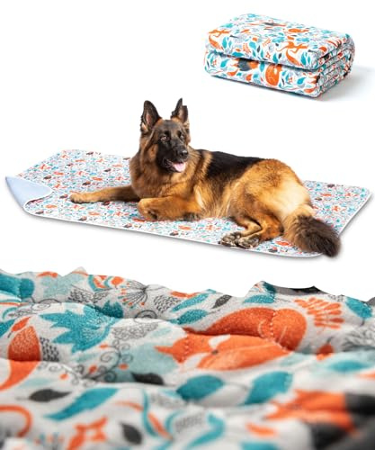 SILVERWOOF Empapador Lavable de lujo para Perros Grandes - 2 Veces más Absorbente - Alfombra de Adiestramiento Reutilizable e Impermeable para Cachorros - Protector Antideslizante & Anti olor 90x160cm