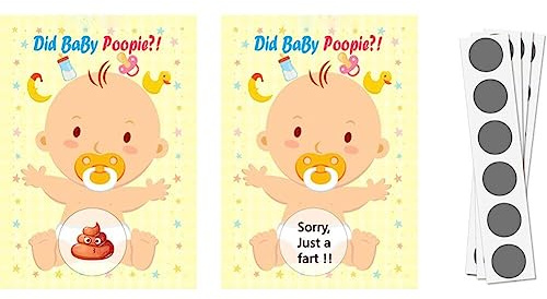 Haowul Baby Shower Games, 24 Pcs Scratch Off Game Cards, Baby Shower Raffle Card Game, Door Prizes, Baby Shower Activity and Idea, Fun Party Favor