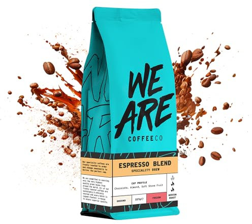 We Are Coffee Co - Espresso Blend - Ground Coffee For Cafetiere 227g | Medium Roast | 100% Arabica | Freshly Roasted in the UK