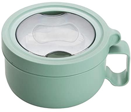 ZPSHYD Ciotola per Zuppa Termica Isolata in Acciaio Inossidabile 304 con Design a Prova di Perdite E Comoda Maniglia per Noodle Bento - capacità 850 Ml(Verde)