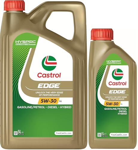 CASTROL EDGE 5W-30 LL, motorolja, 5L & Castrol EDGE 5W-30 LL Longlife motorolja, 1 l