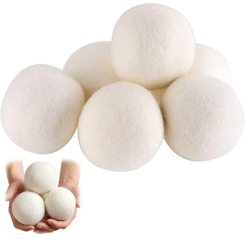 YOYEAH Trocknerbälle - XL (8cm) Trocknerball für Wäschetrockner, Dryer Balls aus Natürlicher Wolle, Trocknerbälle für Daunenjacken, Tennisbälle Trockner Trocknerbälle Wiederverwendbar