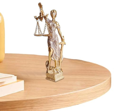 Statue Lady of Justice – Römische Göttin Justitia | Symbol für Gleichheit und Fairness | griechische römische Göttin der Fairness hält Gerechtigkeitswaage für Zuhause, Eingangshalle, Café, Hotel,