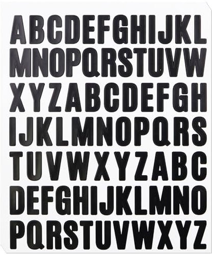 1 Zoll Buchstaben Aufkleber,624 Stücke Selbstklebendes Vinyl Alphabet Kit für Scrapbook, DIY und Basteln, Namensschild, Kleines Unternehmen - Schwarz