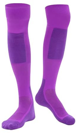 LYXXJRYBHD Fechtsocken, Fechtausrüstung, Atmungsaktive, Schweißabsorbierende, Hohe Und Lange Sportsocken, Fechtstrümpfe für Degen, Florett, Säbel, Unisex(Purple,Small)