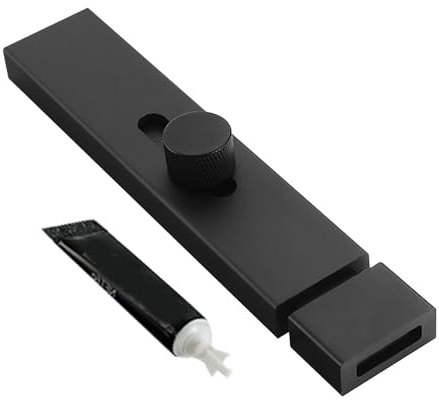 Generic Türschlossriegel | Mehrzweck-Türriegel, selbstklebend, Innentürriegel, vielseitiger Türriegel, Schieberiegel für Türen, Schubladen, Tore, Möbel in Schwarz