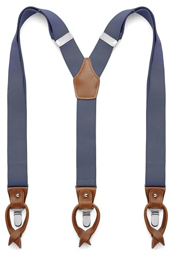 Trendhim Hosenträger Herren – Hosenträger – Einstellbare Y-Suspender mit Leder & Clips für perfekte Passform