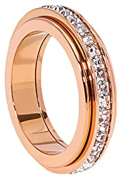 VCCKNB JEWELRY Zappelringe gegen Angstzustände, Zirkonia-Drehring, Anti-Angst-Ringe für Frauen und Mädchen, Stress-Sorgen-Ring, Meditationsring, Bandring