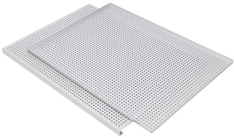 Lot de 2 plaques de cuisson multi-usages antiadhésives pour pâtisseries feuilletées perforées rectangulaires