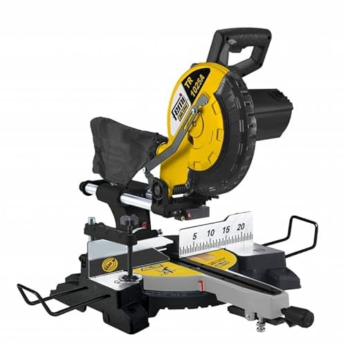 FEMI JOB LINE FM-TR1025A - Ingletadora Telescópica 2200W - Disco 254mm - Gran Capacidad Corte 305x70mm - Puntero Láser - Doble Barra Deslizante - Portátil y Precisa