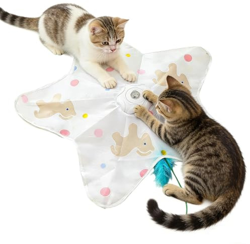 Genérico Juguetes Interactivos para Gatos | Sensor de Movimiento Inteligente y 3 Modos de Juego - de Caza para Gatos de Interior | para pequeños y Grandes, Patios, porches, Jardines, césped, Interior