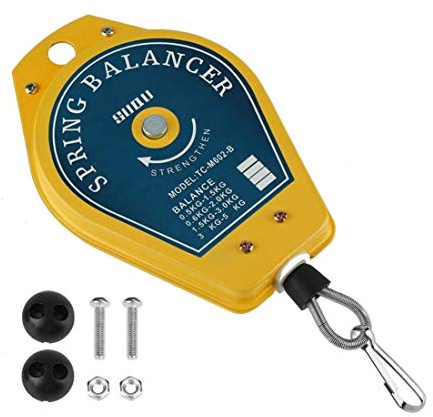 Wifehelper Federzug Balancer Deckensteckdose mit Federzug Spring Balancer Einziehbarer Halter für den Federzug zum Aufhängen 0,5-1,5 kg mit Zubehör
