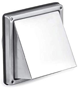Campana extractora de acero inoxidable con válvula antirretorno, diámetro de 100 mm, diámetro de 125 mm, diámetro de 150 mm
