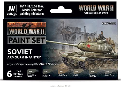 Vallejo Farb-Set, Sowjetische Panzerung und Infanterie, WWII