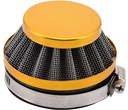 GOOFIT 58mm Luftfilter Ersatz für 2 Stroke 47cc 49cc Scooter ATV Pocketbike Mini Quad Gold