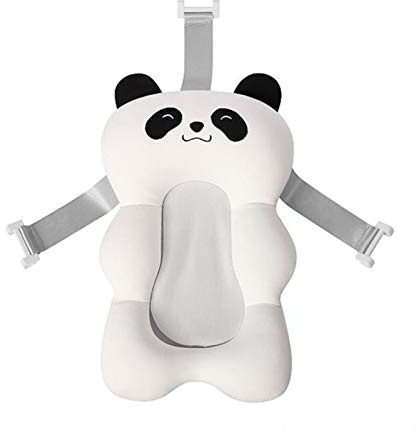 Hangarone Baby-Badekissen,Badewannen-Kissen Weiches Badewannenkissen Und -Liege Für Neugeborene, Ergonomisches Und Weiches Baby-Kissen Für Baby-Badewanne, Faltbar Und rutschfest 0 Bis 12 Monate, Weiß
