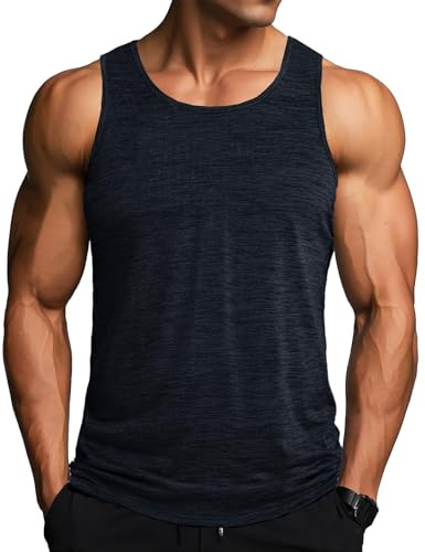 MAGCOMSEN Camiseta Tirantes Hombre Running Entrenamiento Deportiva Ropa Gimnasio Chaleco Secado Rápido Camiseta sin Mangas para Hombre