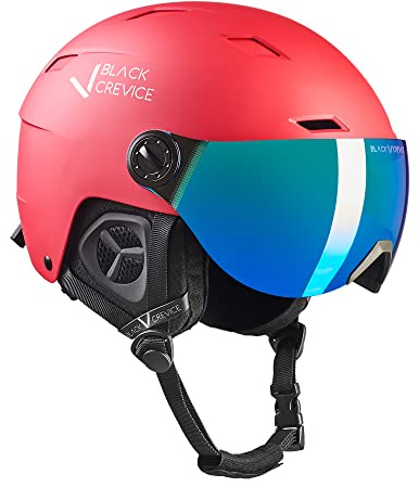 BLACK CREVICE Skihelm mit Visier Kirchberg rot, L (58-61cm)…