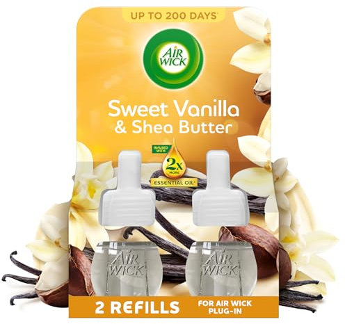 Air Wick Electric Refill - Sweet vanilla and shea butter,Pack 2 x 19 ml (Packing May Vary)