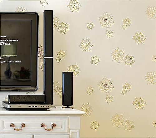 SAIMEYI Verdickte 3D-Tapete. Im Warmen Landhausstil Vliestapete Für Schlafzimmer, Wohnzimmer, Hochzeitszimmer Und Mädchenzimmer. Rosa Orange Wallpaper (Orange)