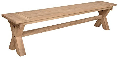 Bank KISAR Teak recycelt Natur Gartenbank Garten Terrasse Sitzbank Parkbank Holz