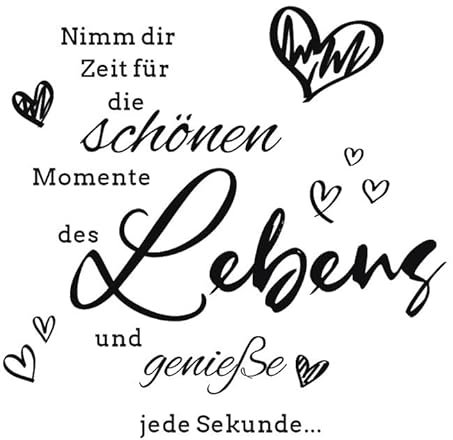 HPNIUB Wandtattoo nimm dir Zeit für die schönen Momente wandtattoo wohnzimmer Sprüche zitate Wandsticker Flur und Diele