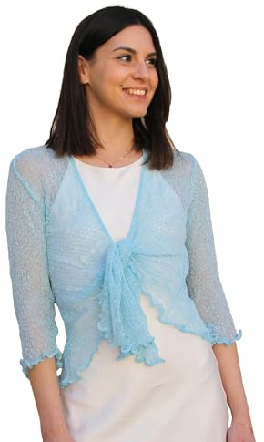 creazioni unique Cardigan Donna Primaverile Estivo Cardigan Donna Elegante in Rete di Viscosa Termica con Essenza di Fiore di Ciliegio