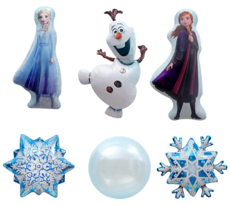 Fashion Yo 6pcs Elsa Princess Cinderella Foil Balloons Birthday Party Congratulations balloons Baby Shower Party Decorations Party Suppiles Accessories Theme kids (Elsa)