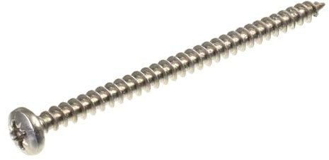 SECCARO Spanplattenschraube Halbrundkopf 4,5 x 70 mm, Edelstahl V2A VA A2, Holzschraube mit Vollgewinde, Kreuzschlitz/PZ, 100 Stück