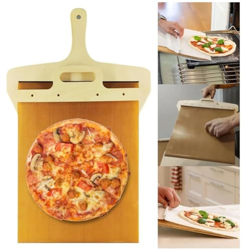 Sliding Pizza Peel Pizza Paddle with Handle Pizza Shovel 55x30cm Pizza Peel Slider Board for Indoor & Outdoor Ovens