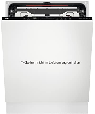 AEG Vollintegrierter Geschirrspüler 60cm, WiFi, Spülmaschine Serie 9000: mit ComfortLift Hebefunktion, Energieklasse A, Besteckschublade, personalisierte Zeit-Steuerung, leise 41dB, 14 MG, FSE9680AP