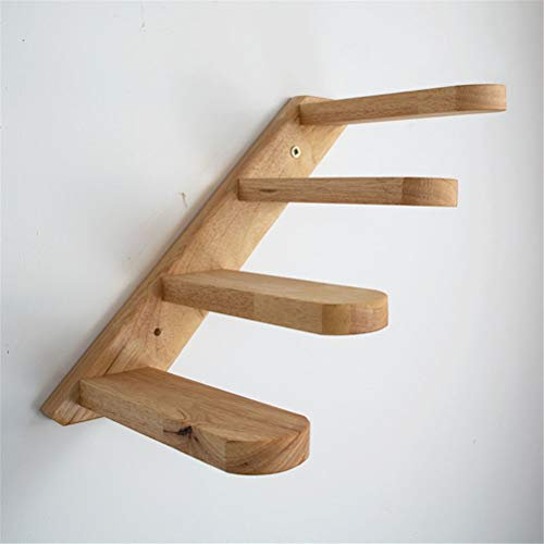 An der Wand montierte Kletterleiter für Katzen, Holztreppe, Sprungplattform, Klettergerüst für Katzen, Sprungbrett für Kätzchen, DIY-Haustiermöbel, Kratzbaum (Farbe: A, Größe: 40 x 22 x 6 cm) (B 40 x