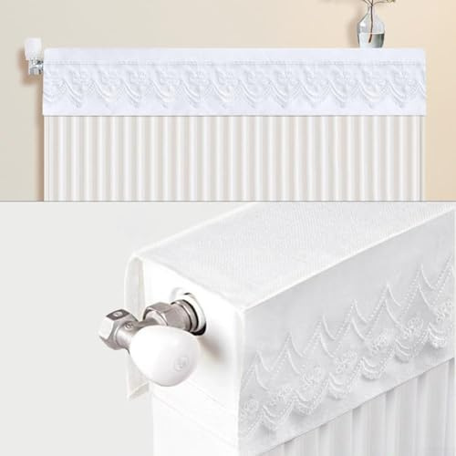 Copertura antipolvere per radiatore, protezione in tessuto, per prevenire l'accumulo di polvere e mantenere le pareti pulite, copertura antipolvere in pizzo (80 cm)
