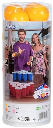 Boland 30853 - Bierpong Bälle Set, 24 Kugeln in der Aufbewahrungsbox, ideales Zubehör für Partyspiele