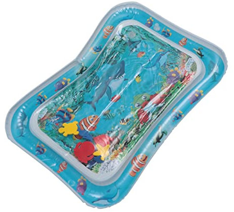 SECFOU Aufblasbare Wassermatte Clownfisch Muster Krabbelkissen Leichtes Pvc Spielpad Für Drinnen Und Draußen Fördert Grobmotorische Fähigkeiten Und Hand-augen-koordination