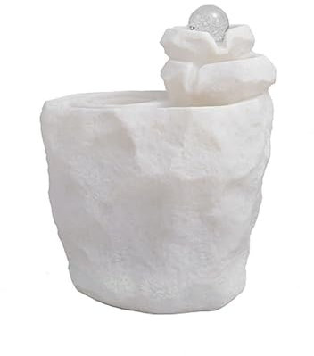 CYairong-22 Tabletop Fountain Desktop Fountain Home Office Desk Forwarding Ball Fortune Water Features Circulating Water Humidification Bonsai Indoor Waterfall(White)