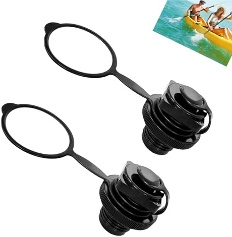 JFangZHZH 2 Pezzi Valvola Gonfiabile Kayak,Valvola Ricambio Kayak con Vite Tappo Antiperdite per Inflazione Sgonfiabile Ricambi,per Gommoni Barca Gonfiabile Materassi ad Aria Zattere
