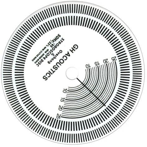 KOMBIUDA Disco Estroboscópico para Tocadiscos White, Medidor De Velocidad De Discos De Vinilo, Herramienta De Calibración Precisa, Uso Doméstico y Profesional, Diseño Plástico Duradero