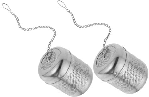 ROMISBABA 2 pezzi Filtro per Spezie in Acciaio Inossidabile Setaccio per Tè Infusore per Spezie e Tisane con Rete Fine Facile da Pulire e per Uso e