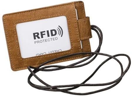 Leder Ausweishalter mit Rfid Schutz für Reisen und Trekking | Leicht, Schlichtes Unisex Design, für Jungen und Teens, Einzigartig Gestaltet