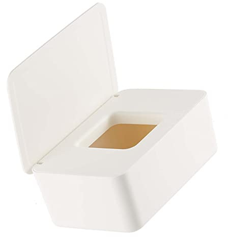 Zerodis Scatole Portaoggetti Contenitore per Salviette Umidificate a Prova di Buona Tenuta con Coperchio Contenitore per Fazzoletti per Salviette Umidificate per Casa Ufficio Dispenser di Viaggio (S)