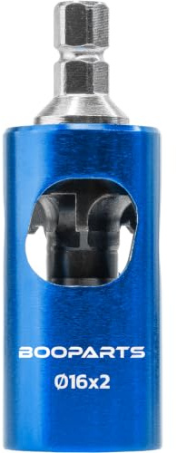BOOPARTS – Douille Calibreur Ébavureur Ø16 mm | Compatible Poignée à Cliquet et Visseuse | Embout Hexagonal 1/4 pour Tubes Multicouches, PER et PEX