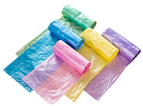 Medigy Kunststoff Trash Taschen Garbage Müllsack Müllbeutel für Badezimmer Küche Wohnzimmer 10 Liter Mülleimer Multi Farben 200 Stück/Pack