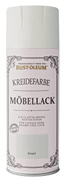 Rust-Oleum Sprühlack Kreidefarbe 400 ml Kiesel - Premium Möbellack - ideal für Möbel und Holz - Sprühdose - Holzlack - Spraydose - Lackspray