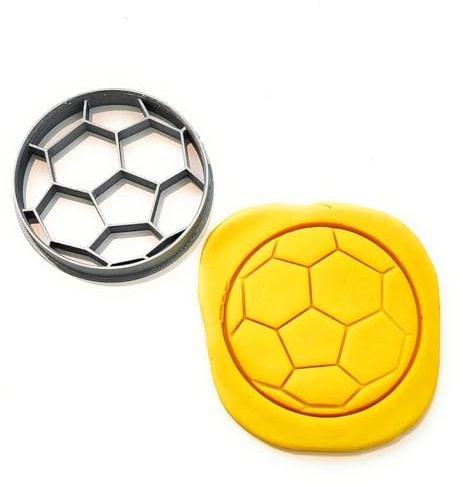 T3D Cookie Cutters Soccer Ball Cookie Cutter, Suitable for Cakes Biscuit and Fondant Cookie Mold for Homemade Treats